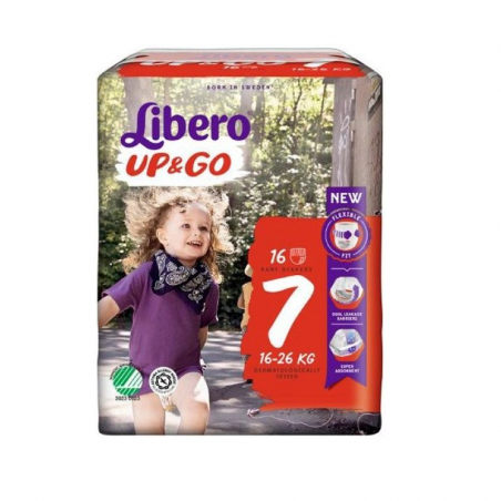 LIBERO UP&GO 7 16Fraldas PACK 8 Unidades LIBERO UP&GO 7 16Fraldas PACK 8 Unidades
