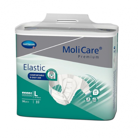 Molicare Premium Elastic 5Gotas Tam L 30unidades