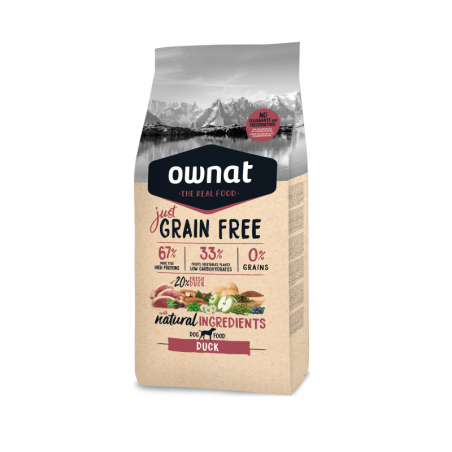 Ownat Just Grain Free Dog Canard 14Kg Ownat Just Grain Free Dog Canard 14Kg
