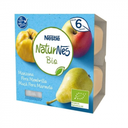 Nestlé NaturNes Bio Copinhos de Fruta Maçã Pêra Marmelo 4x90g