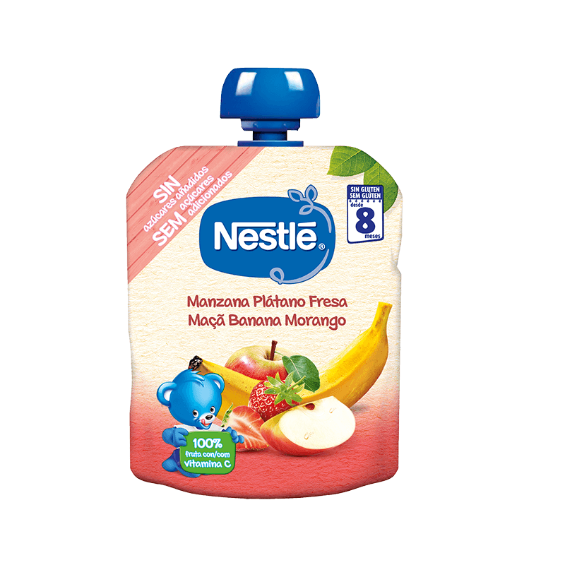 Nestlé Maçã Banana Morango Pacotinho 8m+ 90g