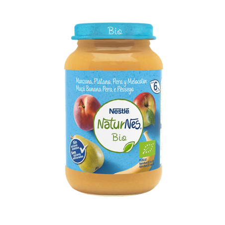 Nestlé NaturNes Bio Boiões de Fruta Maçã Banana Pêra Pêssego 190g