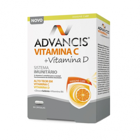 Advancis Vitamina C + Vitamina D 30 cápsulas Advancis Vitamina C + Vitamina D 30 cápsulas