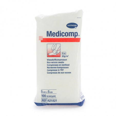 Medicomp Compresas No Estériles No Estériles 5x5cm 100 unidades