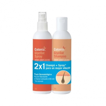 Cutania Glycoat Pack Shampoo 355ml + Spray