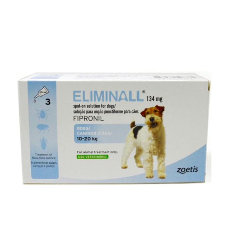 Eliminall 134mg Dogs (10-20 kg) 3 pipettes
