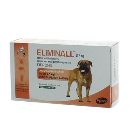 Eliminall 402mg Cães (+40 kg) 3 pipetas Eliminall 402mg Cães (+40 kg) 3 pipetas