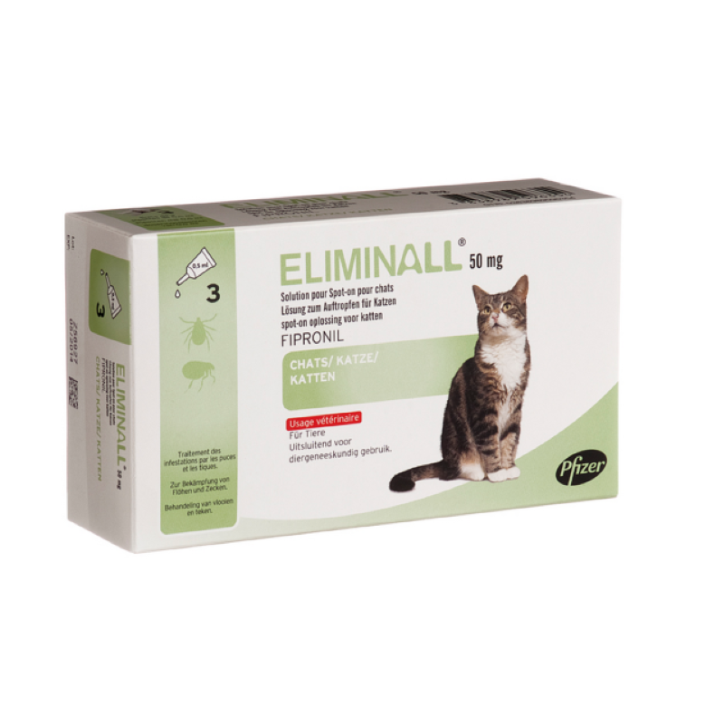 Eliminall 50 mg Gatos 3 pipetas Eliminall 50 mg Gatos 3 pipetas