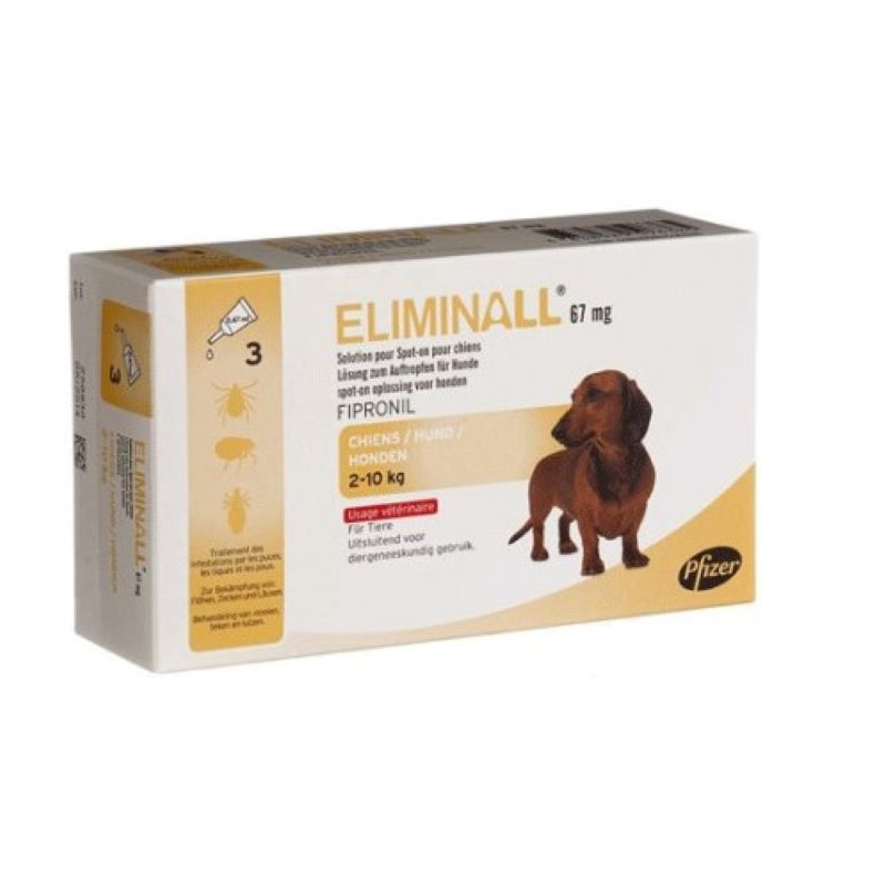 Eliminall 67mg Dogs (2-10kg) 3 pipettes