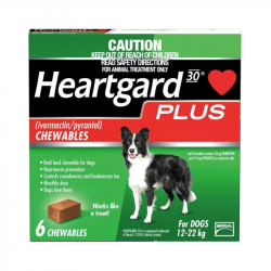 Heartgard 30 Plus (12-22kg) 6 comprimés