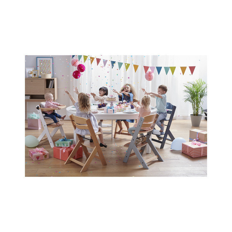 Kinderkraft Enock Chaise À Manger Blanche Sans Coussin