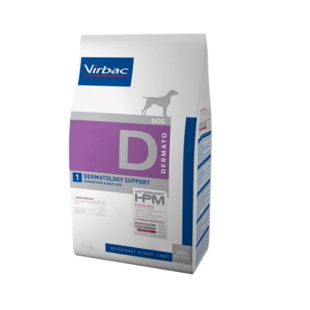Virbac Vétérinaire HPM D1 Support Dermatologique Chien 12kg