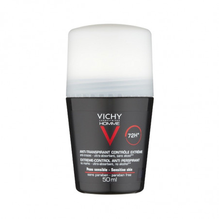 Vichy Homme Déodorant Anti-Transpirant 72h Roll-On 50 ml