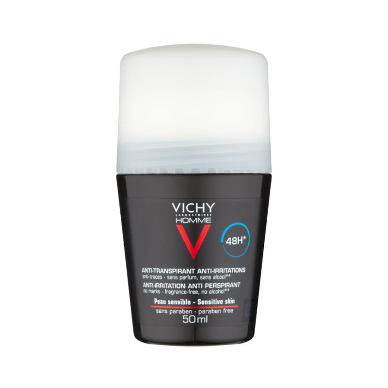 Vichy Homme Desodorizante 48h Antitranspirante Apaziguante Roll-On 50ml