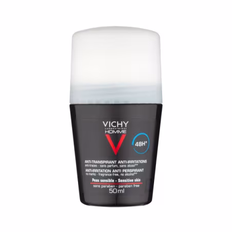 Vichy Homme Deodorant 48h Antiperspirant Soothing Roll-On 50ml