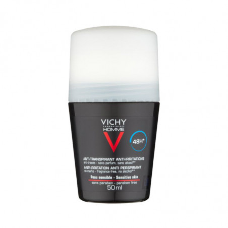 Vichy Homme Desodorante 48h Antitranspirante Calmante Roll-On 50ml