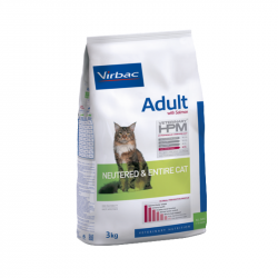 Virbac Veterinary HPM Salmón para gatos adultos castrados y enteros 3 kg