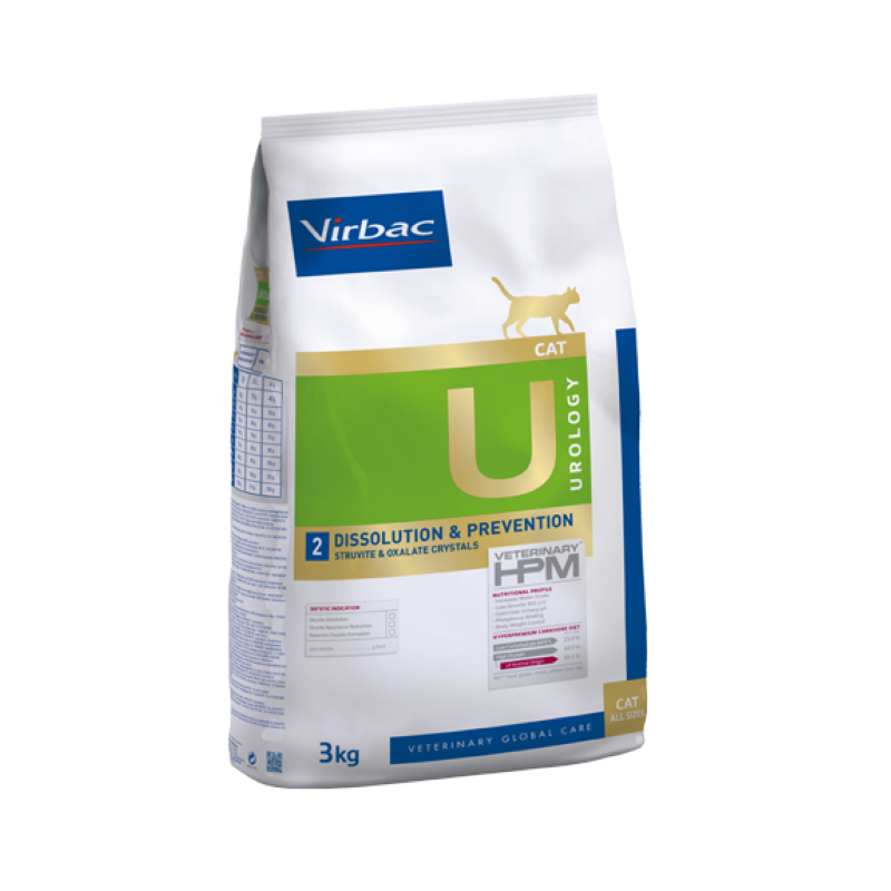 Virbac Veterinary HPM U2 Disolución y prevención de urología para gatos 3 kg
