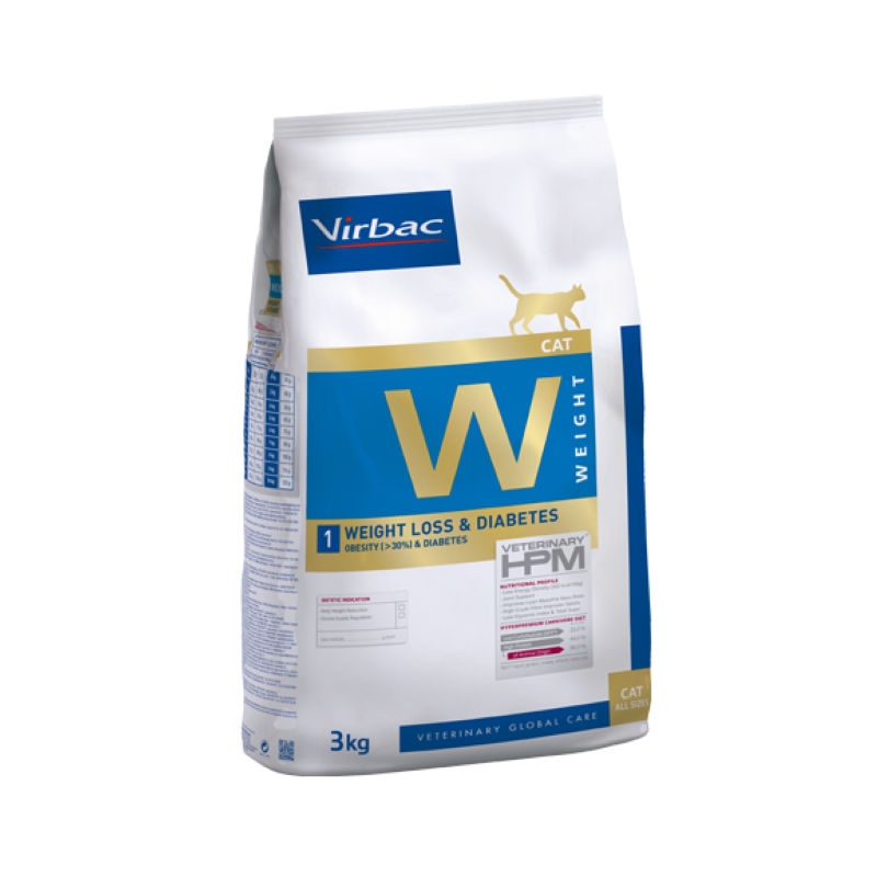 Virbac Veterinary HPM W1 Cat Pérdida de peso y diabetes 3 kg