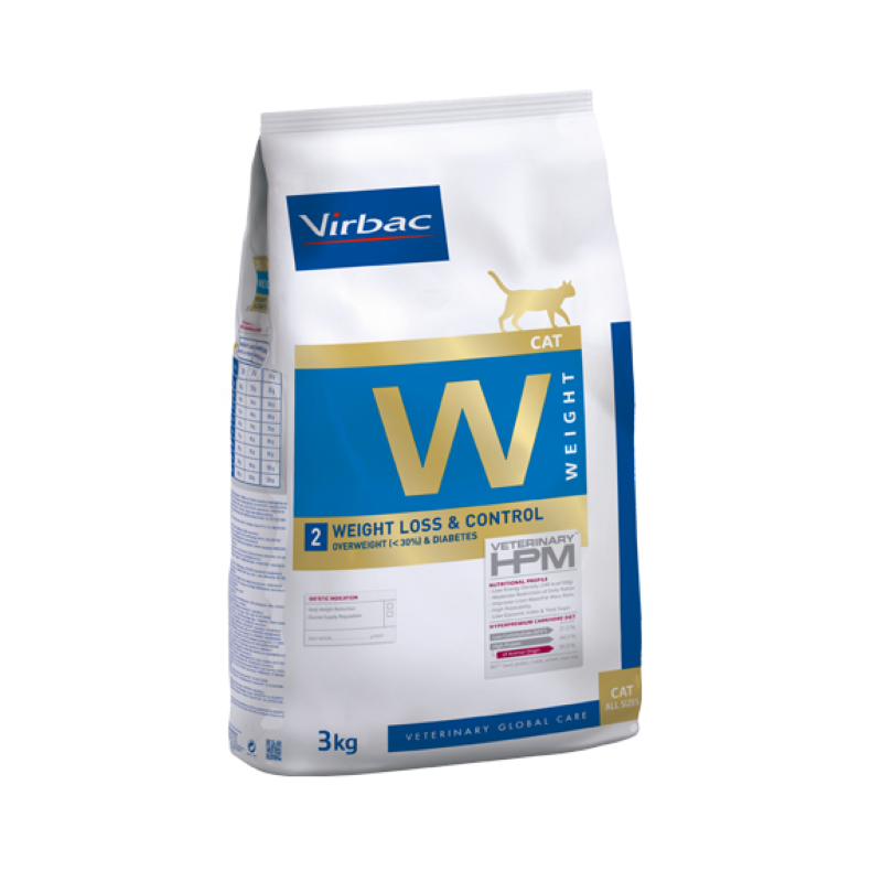 Virbac Veterinary HPM W2 Pérdida y control de peso para gatos 3 kg