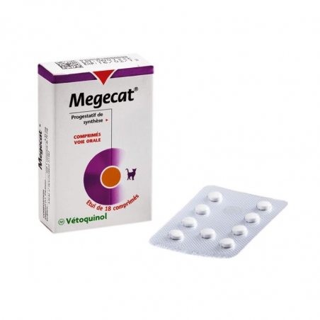 MEGECAT Comprimé anticonceptionnel et antichaleur pour chatte. - bt 18
