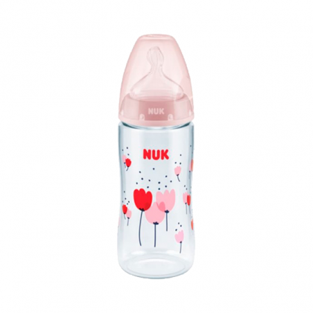 Nuk Baby Bottle First Choice Silicone Pink 6-18m 300ml