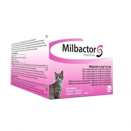 Milbactor 4 mg / 10 mg Cat 48 comprimés