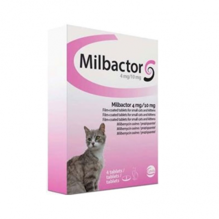 Milbactor 4 mg / 10 mg Cat 4 comprimidos