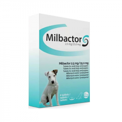 Milbactor 2,5mg/25mg Dog 4 tablets