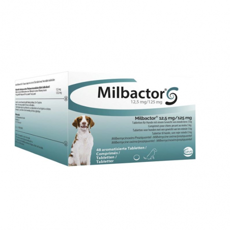 Milbactor 12,5 mg / 125 mg Perro 48 comprimidos