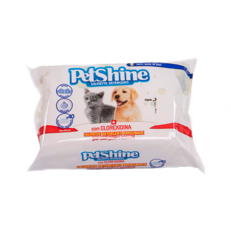 Petshine Chlorhexidine Lingettes 40 unités