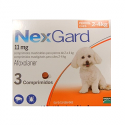 Nexgard S Cães 2-4 kg 3 comprimidos