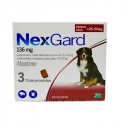 Nexgard XL Cães 25-50kg 3 comprimidos