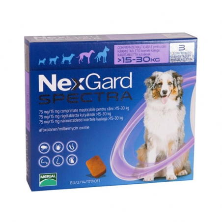 Nexgard Spectra Chiens 15-30Kg 3 comprimés