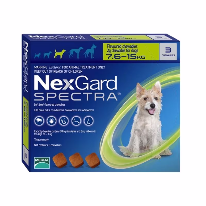 Nexgard Spectra Perros 7.5-15Kg 3 comprimidos