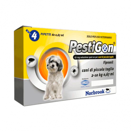 Pestigon Chiens 2-10kg 67 mg 24 pipettes