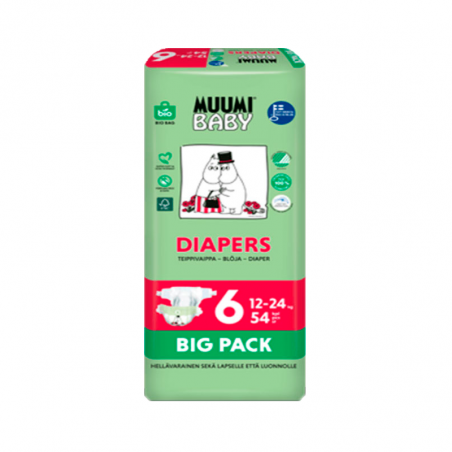 Muumi Baby T6 12-24Kg 54 Diapers