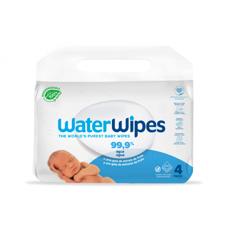 4x60 unidades WaterWipes Biodegradable