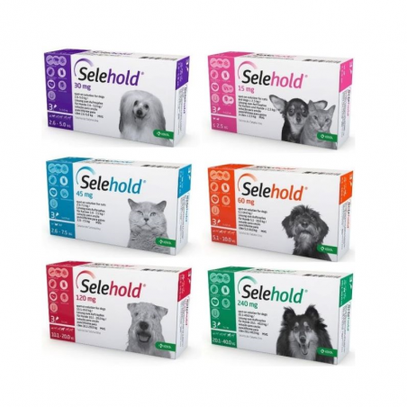 Selehold 30mg Chien 2.6-5kg 3 pipettes