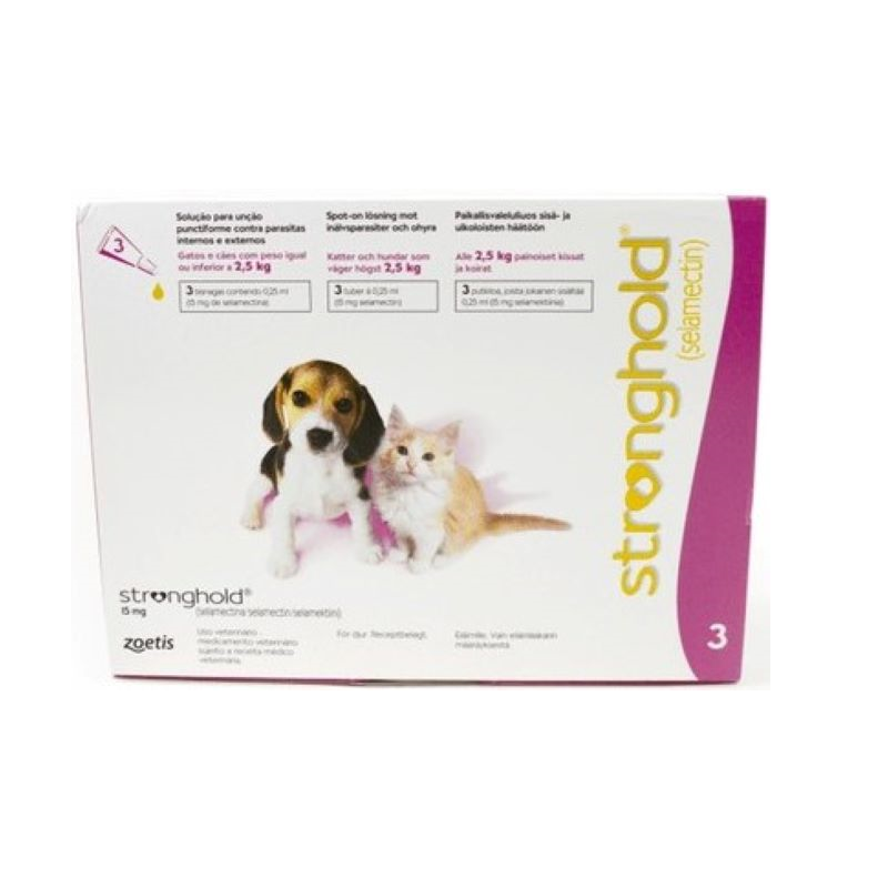 Stronghold 15mg (até 2.5kg) 3 pipetas