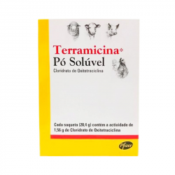 Terramycine 55mg/g Poudre Soluble 4 sachets