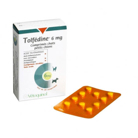 Tolfedine 6mg 20 comprimés