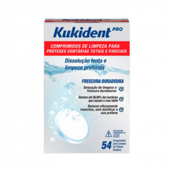 Kukident Pro Comprimidos Limpeza Prótese Dentária 54 Unidades