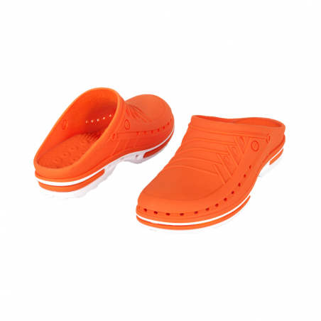 Wock Clog 43/44 Socas Hospitalares 05 Branco/Laranja