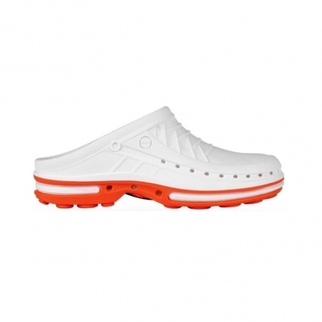 Wock Clog Socas Hospitalares 01 Laranja/Branco Wock Clog Socas Hospitalares 01 Laranja/Branco