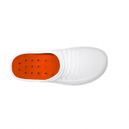 Wock Clog Socas Hospitalares 01 Laranja/Branco Wock Clog Socas Hospitalares 01 Laranja/Branco