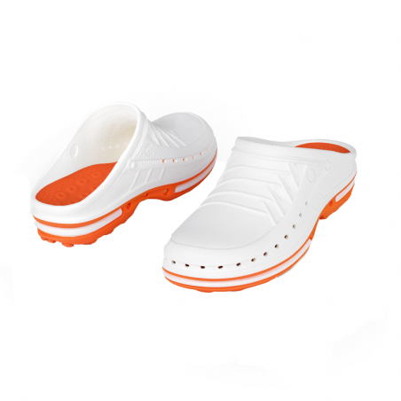 Zueco Wock 37/38 Socas Hospitalares 01 Naranja/Blanco