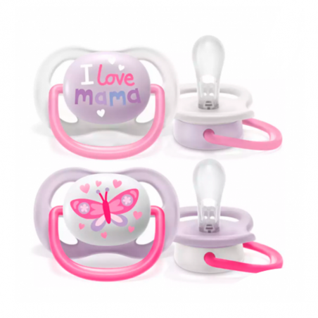 Philips Avent Chupetes Ultra Air Happy 0-6M Rosa Philips Avent Chupetes Ultra Air Happy 0-6M Rosa