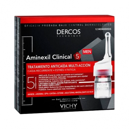 Dercos Technique Aminexil Clinical 5 Male 12monodoses