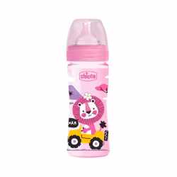 Chicco Well Being Bottle Medium Flow +2m 250ml Pink